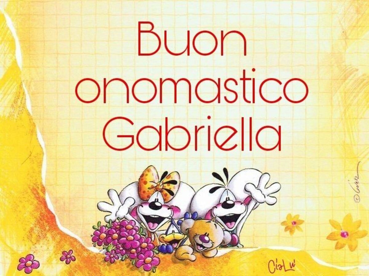 Buon Onomastico Gabriella