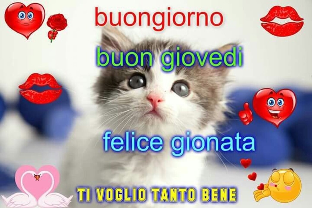 Buongiorno Buon giovedì Felice Giornata ti voglio tanto bene